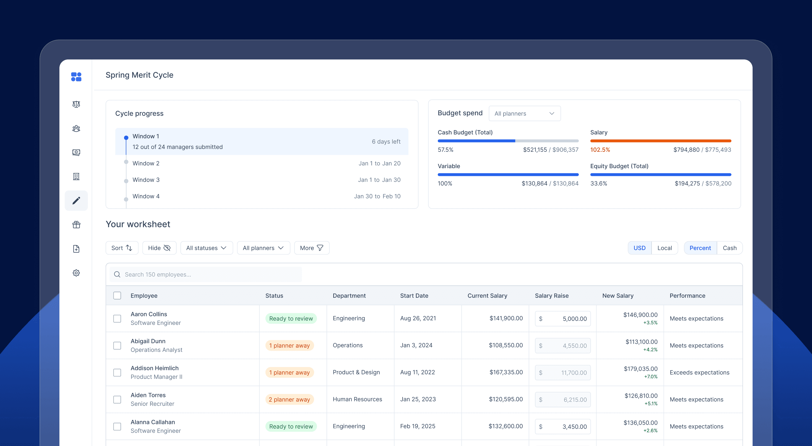 Pave Compensation Planning product interface or official product visual