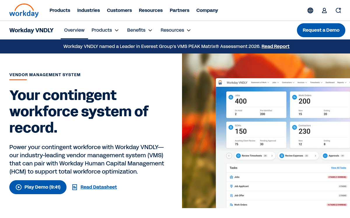 Workday VNDLY official product page