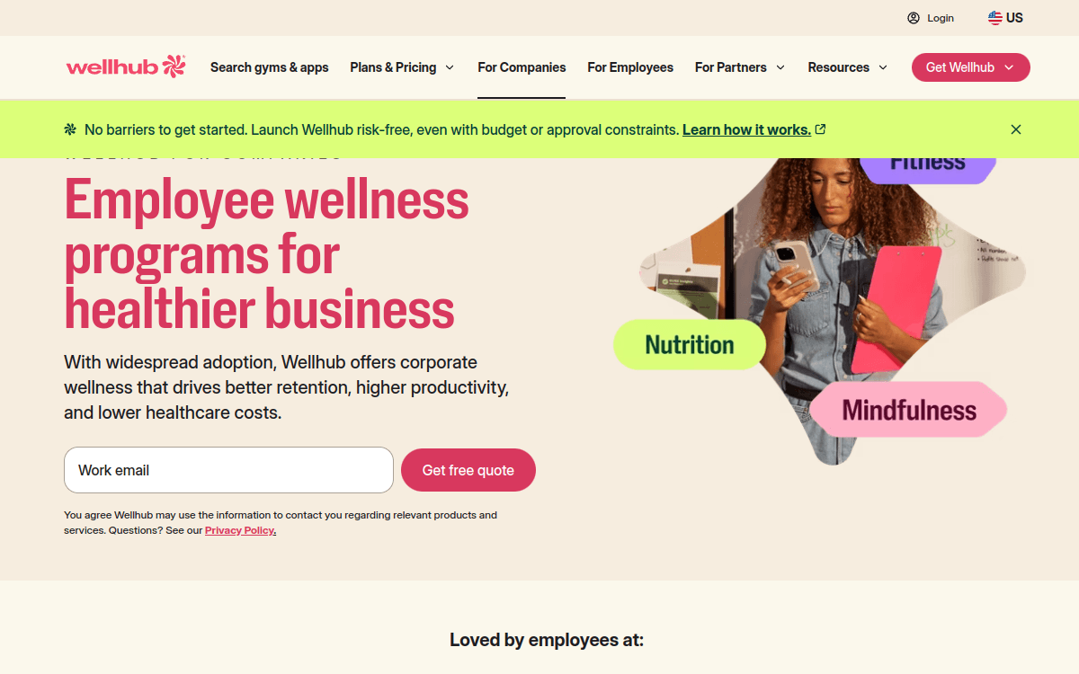 Wellhub Corporate Wellbeing official product page