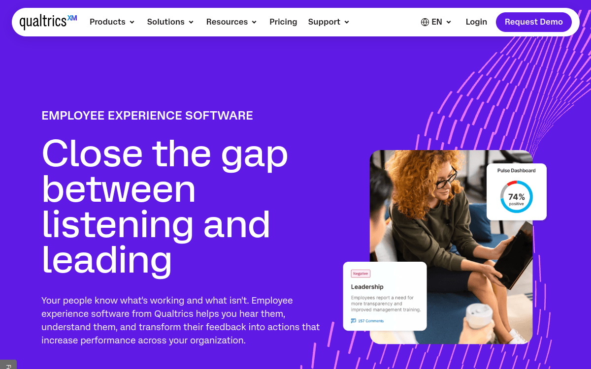 Qualtrics Employee Experience official product page