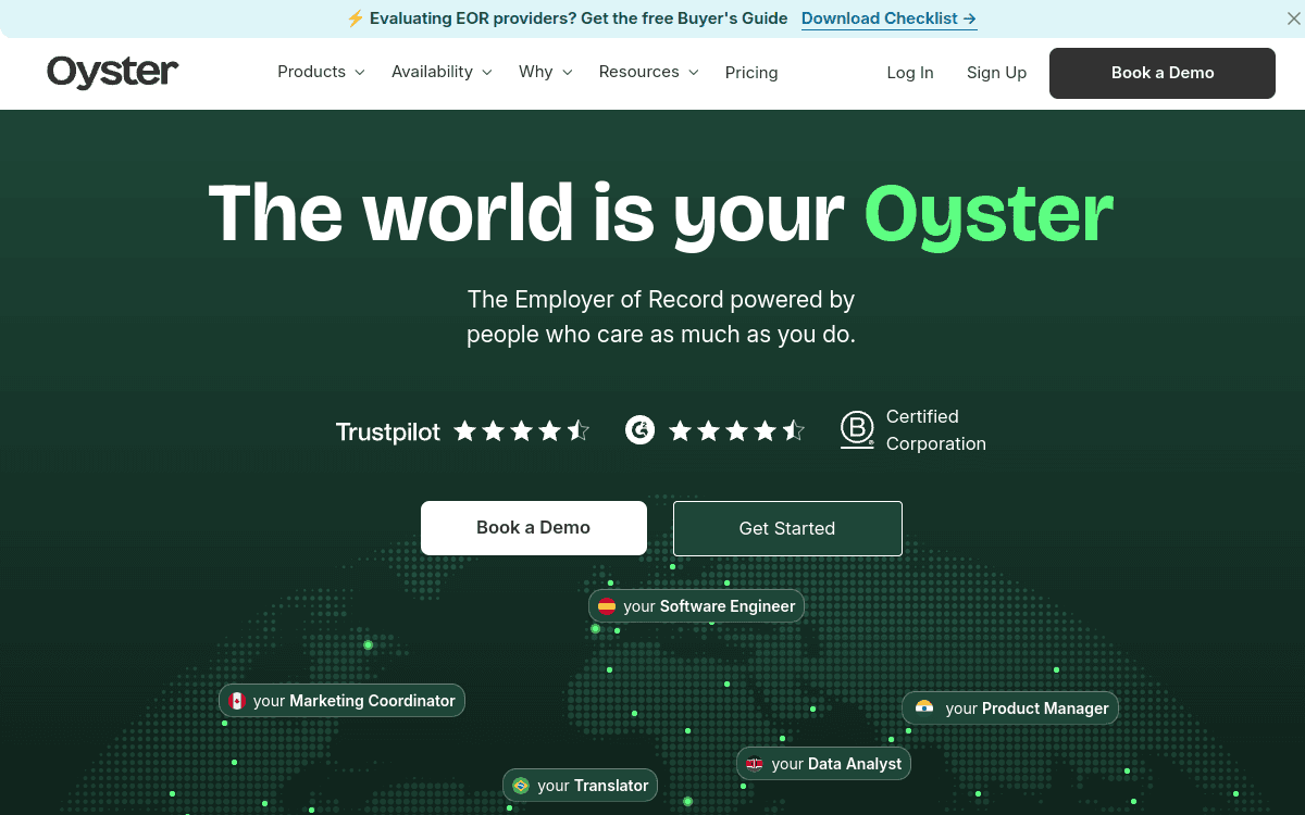 Oyster Global Employment official product page