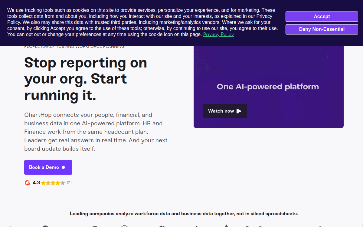 ChartHop People Analytics official product page