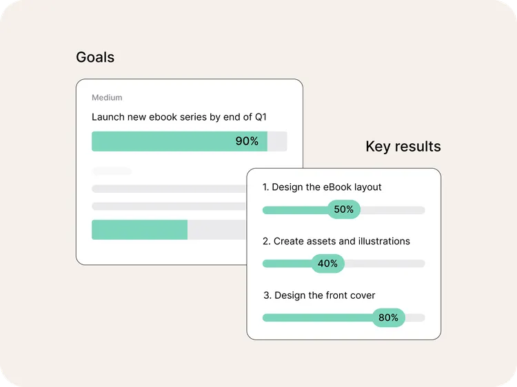 Culture Amp Perform goal tracking with goal completion and key result progress