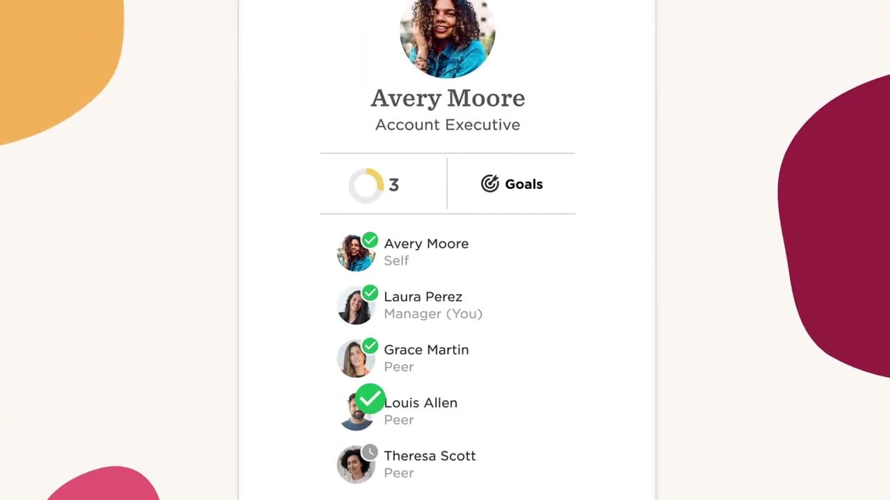 HiBob employee profile with goals manager peers and direct reports