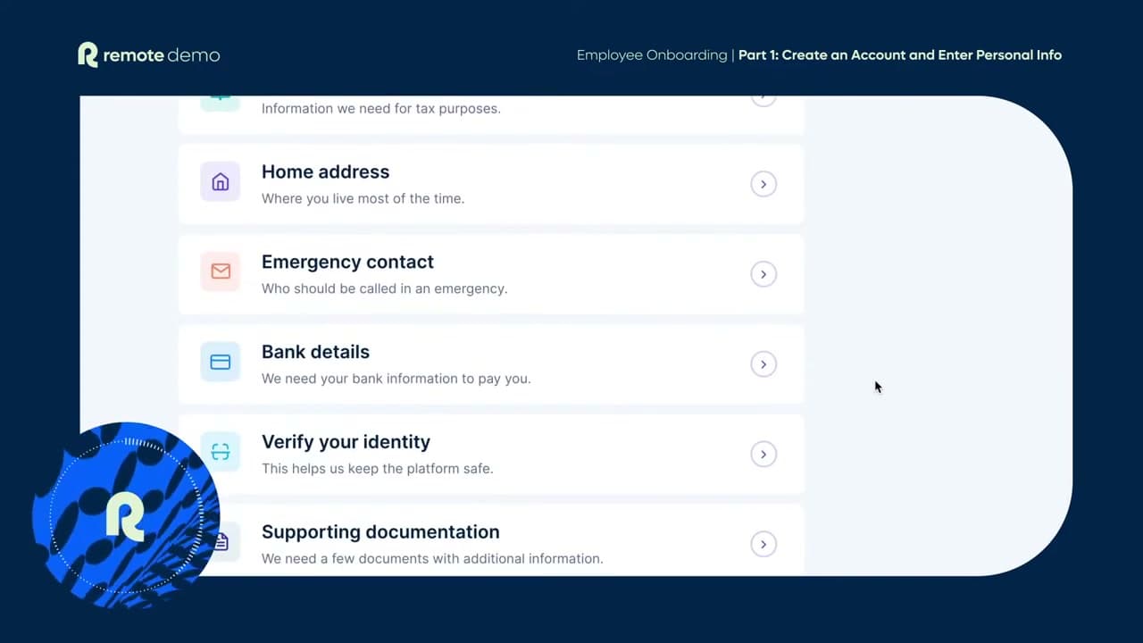 Remote employee onboarding checklist for address bank details identity and documents