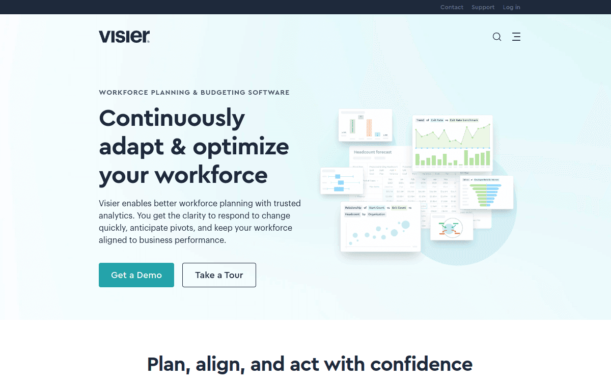 Visier Workforce Planning official product page