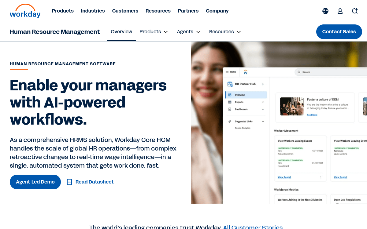 Workday Core HCM official product page