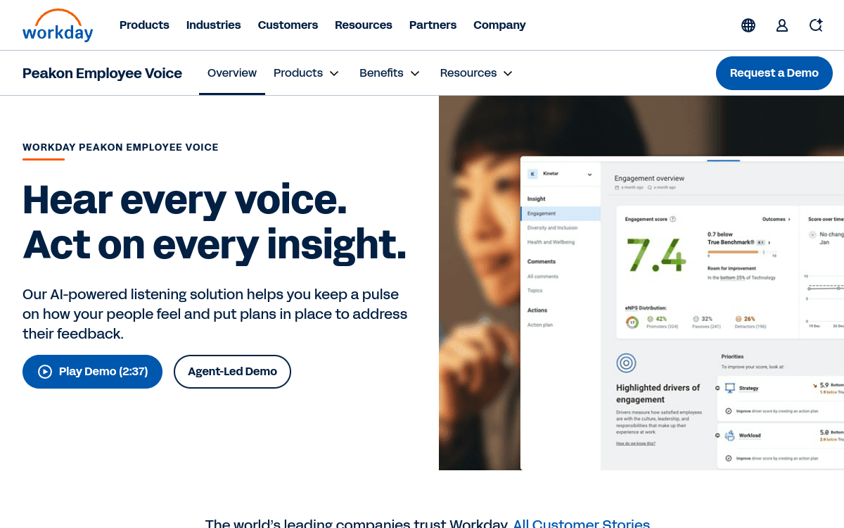 Workday Peakon Employee Voice official product page