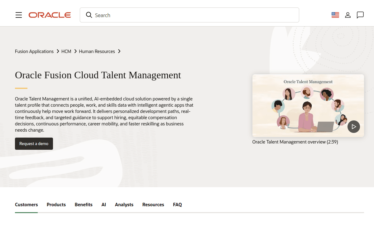 Oracle Succession Planning official product page